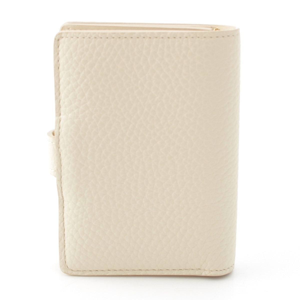 LOUIS VUITTON LV Vertical Wallet Compact Taurillon Clemence Bifold Wallet M11169 White Quartz Orange
