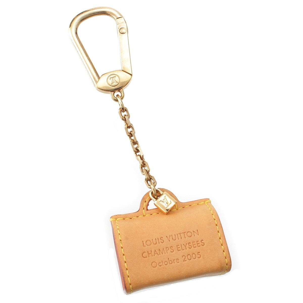 LOUIS VUITTON Portocles Speedy Bag-shaped Key Charm key ring M99206 beige