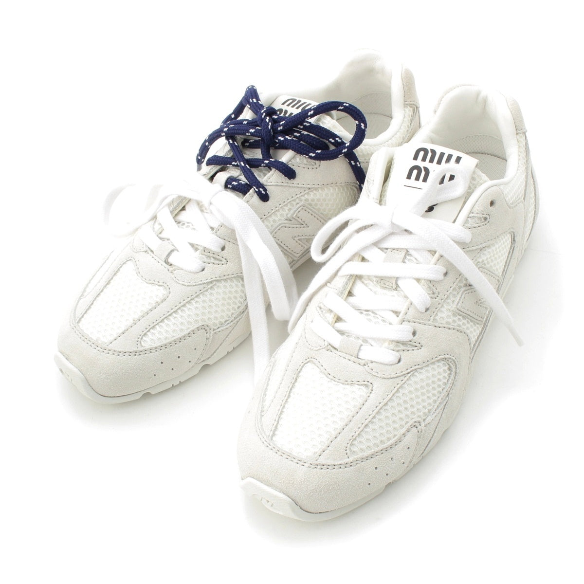 MIUMIU New Balance 530SL Suede mesh Low top sneakers 5E165E white 38 1/2