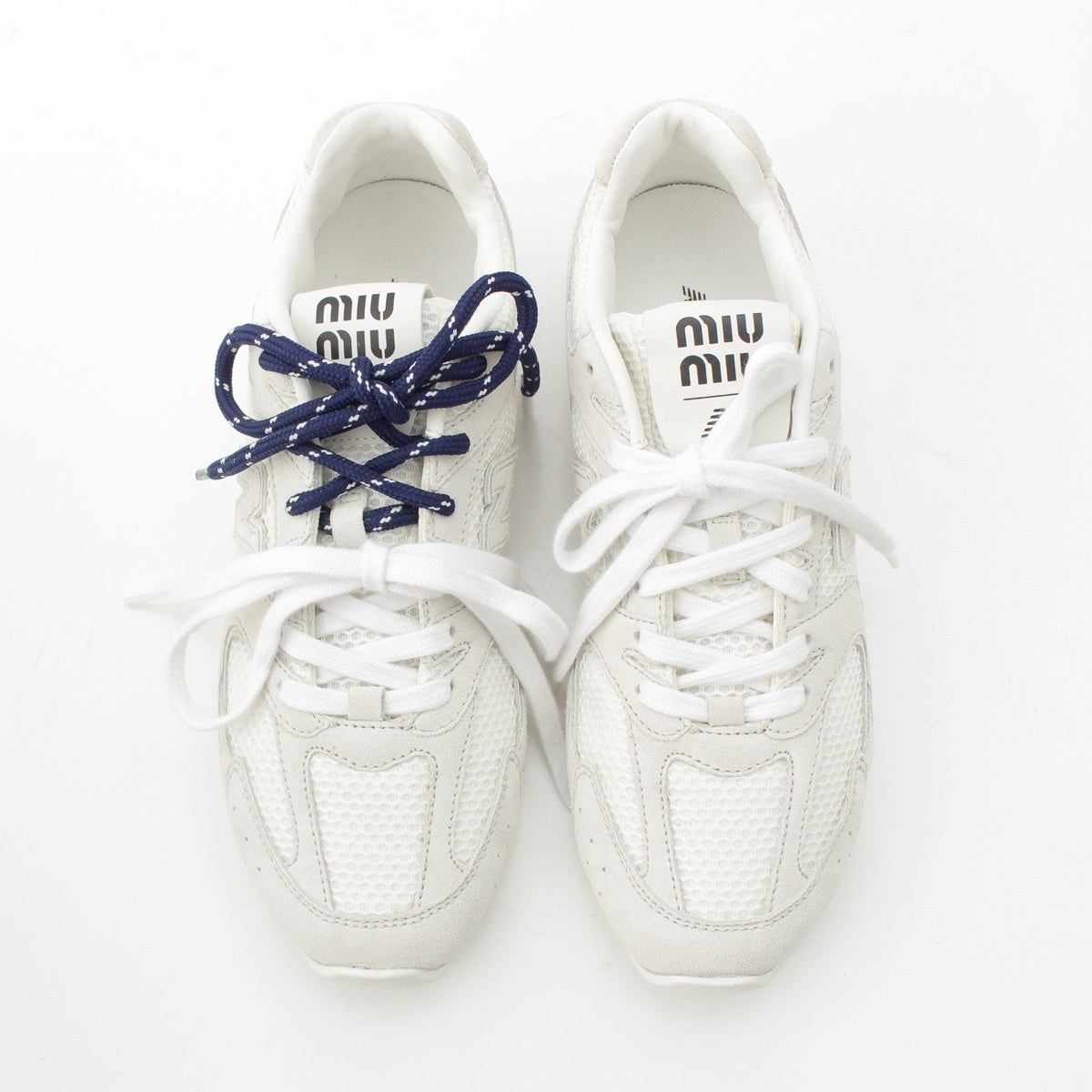 MIUMIU New Balance 530SL Suede mesh Low top sneakers 5E165E white 38 1/2