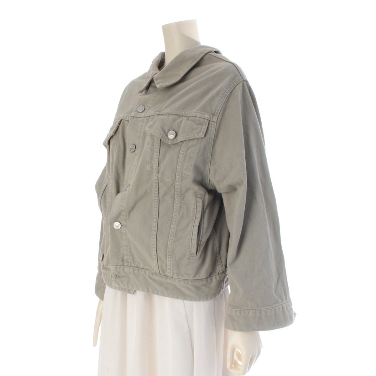 BALENCIAGA cotton Denim Jacket 697868 Gray 38