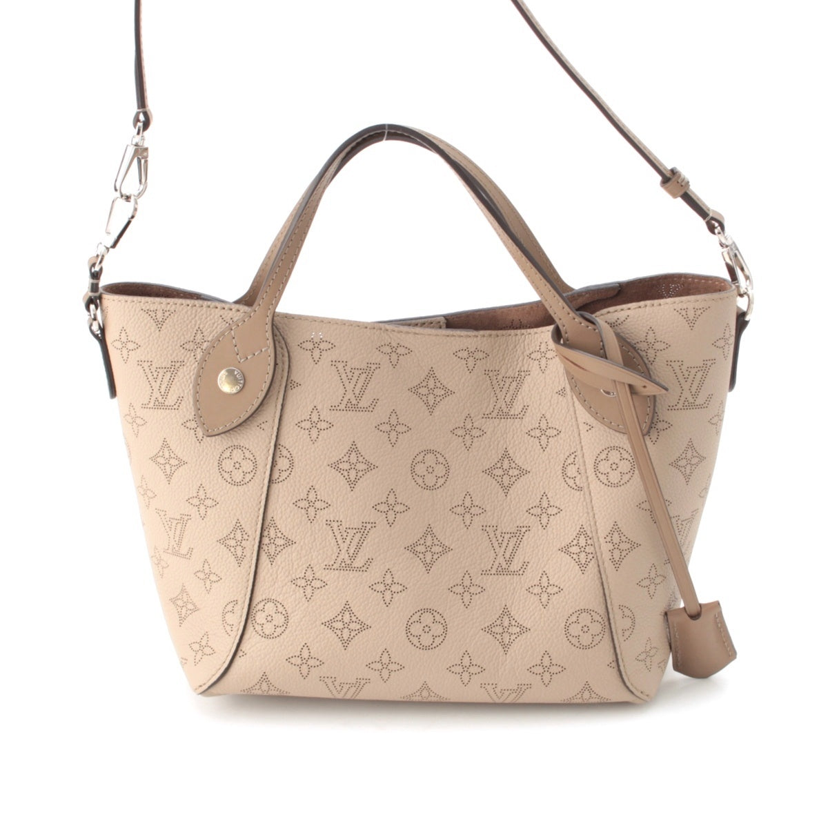 LOUIS VUITTON Monogram Mahina Mahina leather Hina PM 2-way Shoulder Tote Handbag M54351 Gale Greige Brown