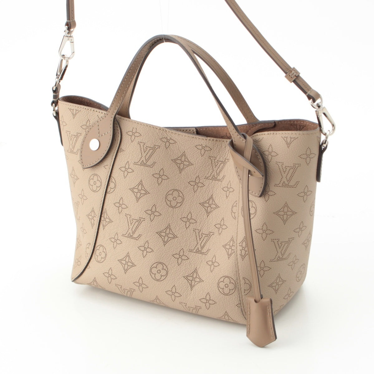 LOUIS VUITTON Monogram Mahina Mahina leather Hina PM 2-way Shoulder Tote Handbag M54351 Gale Greige Brown