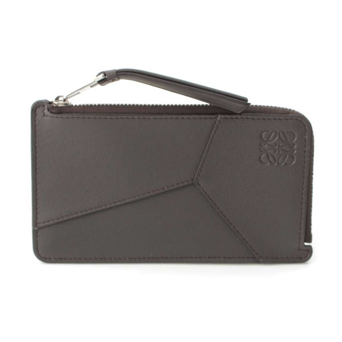 LOEWE leather Puzzle Coin Card Holder Fragment Case Card Case Wallet C510G17X05 Dark gray