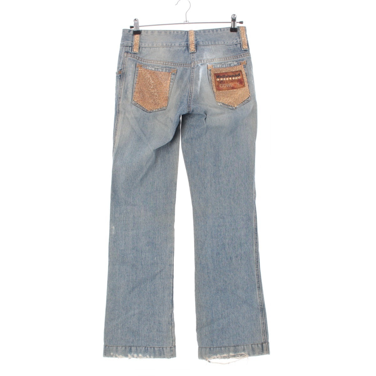 DOLCE&GABBANA denim Hollywood Cowboy Rhinestone Jeans Pants Bottoms blue 40