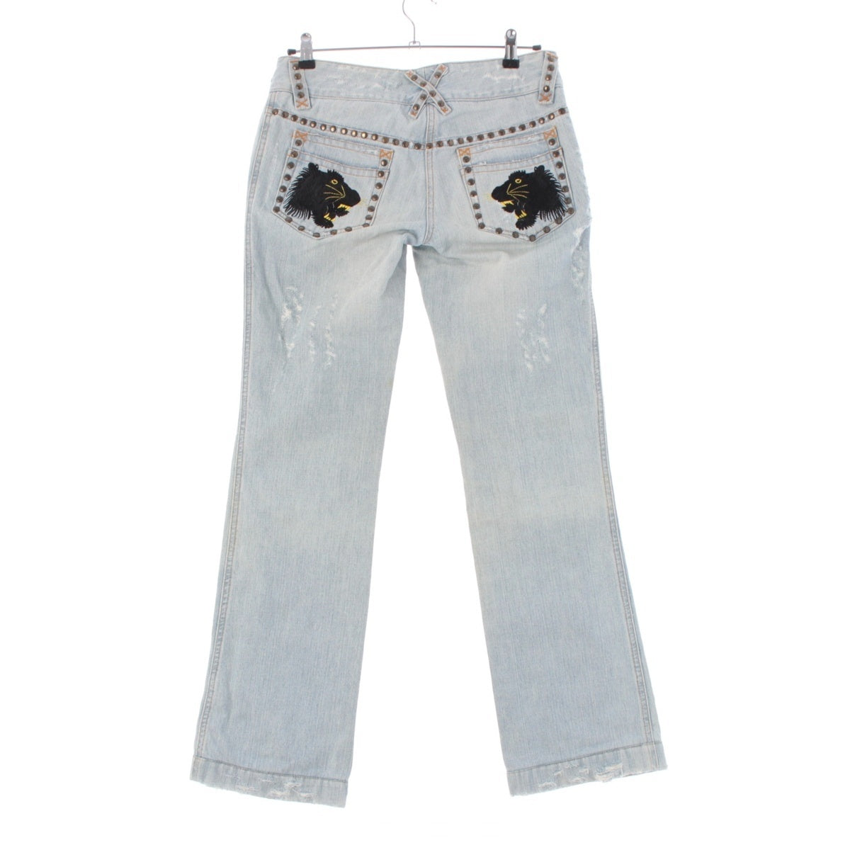 DOLCE&GABBANA denim Studded tiger embroidered jeans Pants Bottoms Indigo 40
