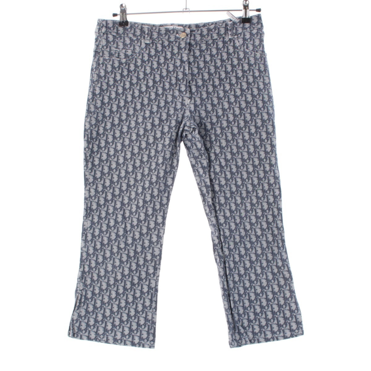 Dior cotton Galliano-Trotter all-over pattern Pants Indigo 40