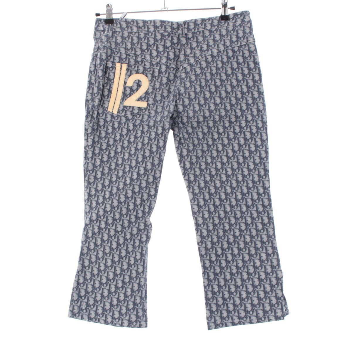 Dior cotton Galliano-Trotter all-over pattern Pants Indigo 40