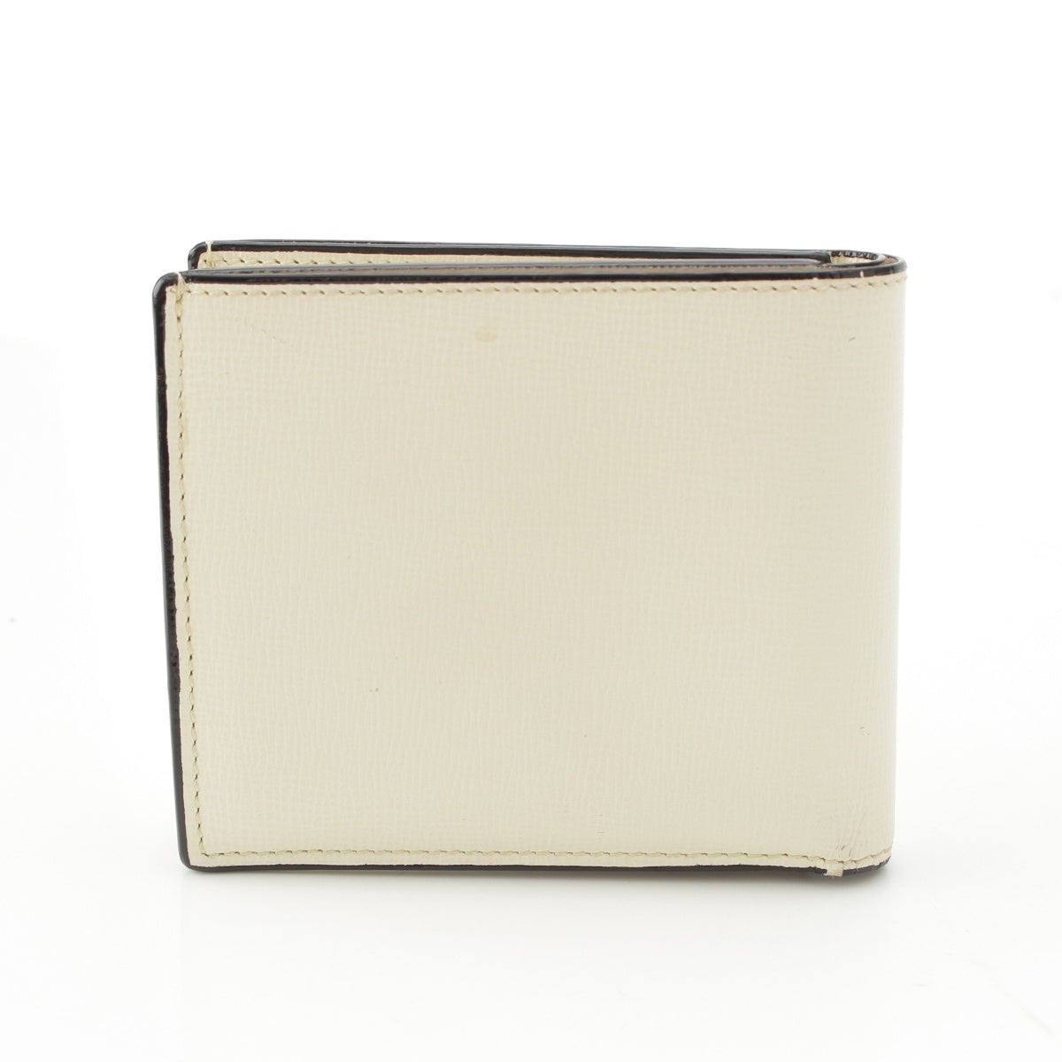 Valextra leather Compact wallet Coin case Wallet white