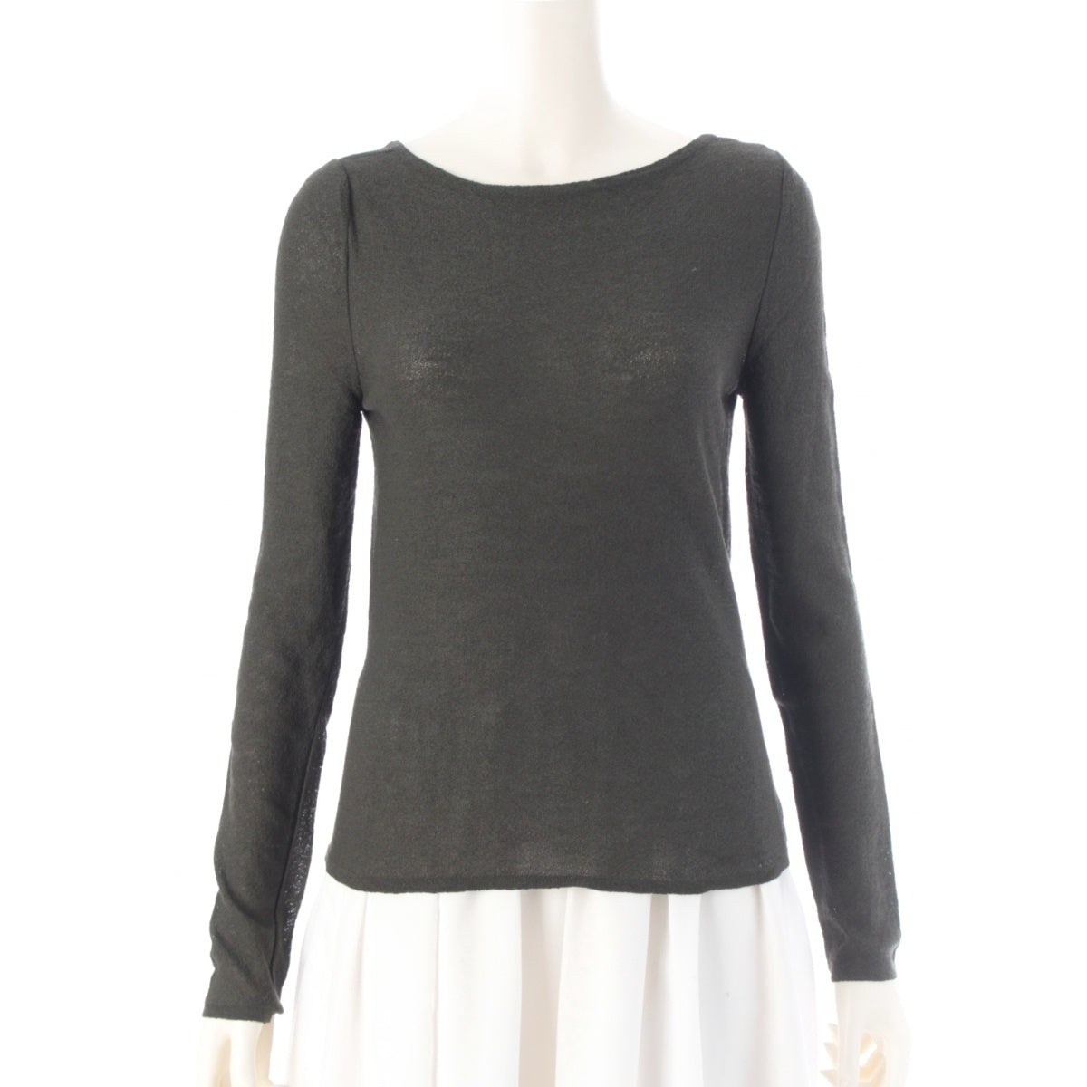 GUCCI V-neck Thin knit Long sleeve top khaki S