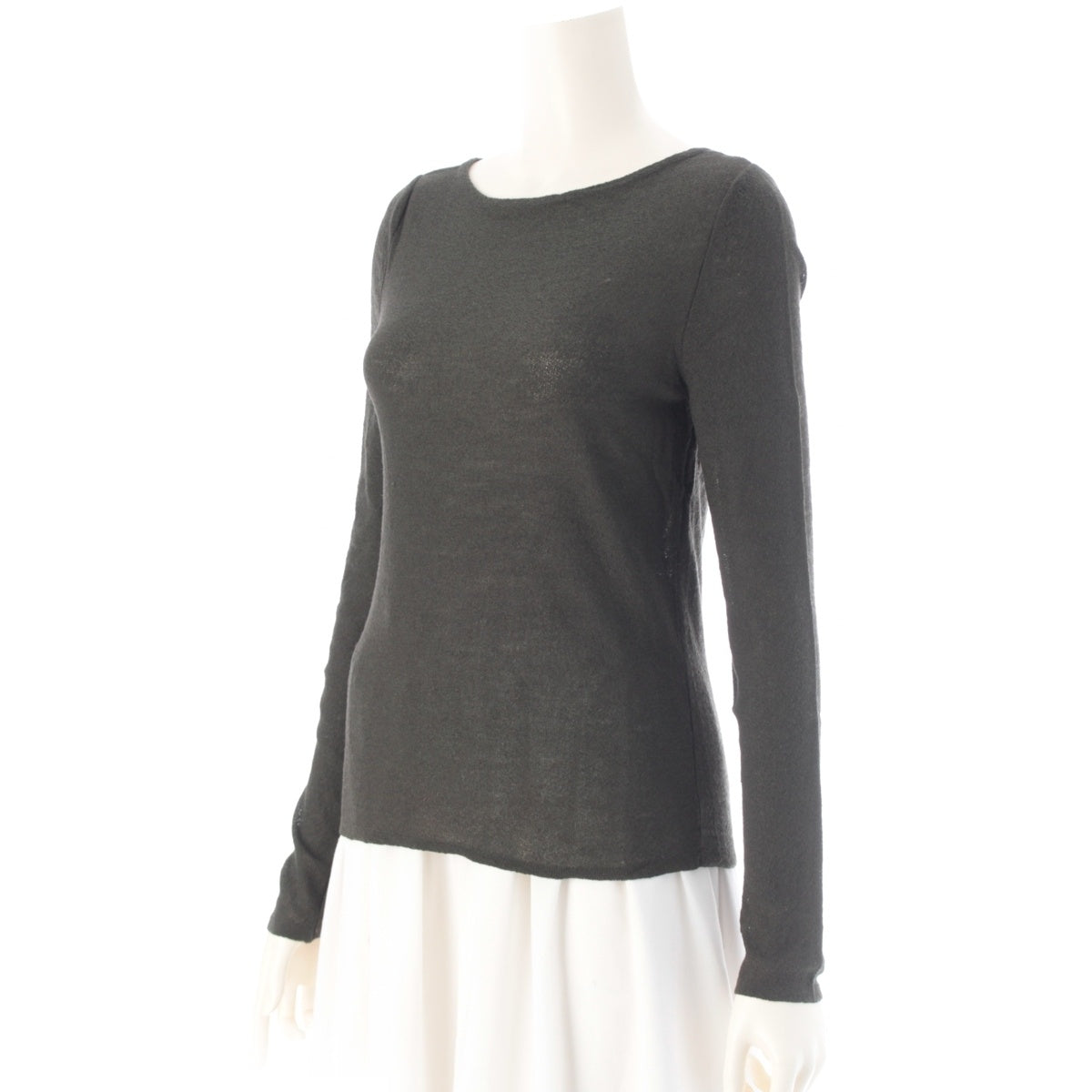 GUCCI V-neck Thin knit Long sleeve top khaki S