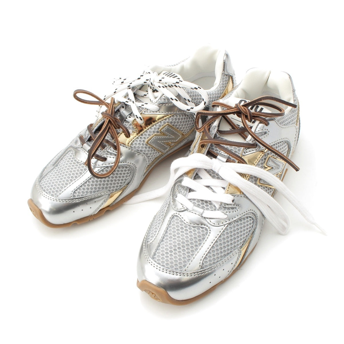 MIUMIU New balance 530SL Low top sneakers Silver gold 38 1/2