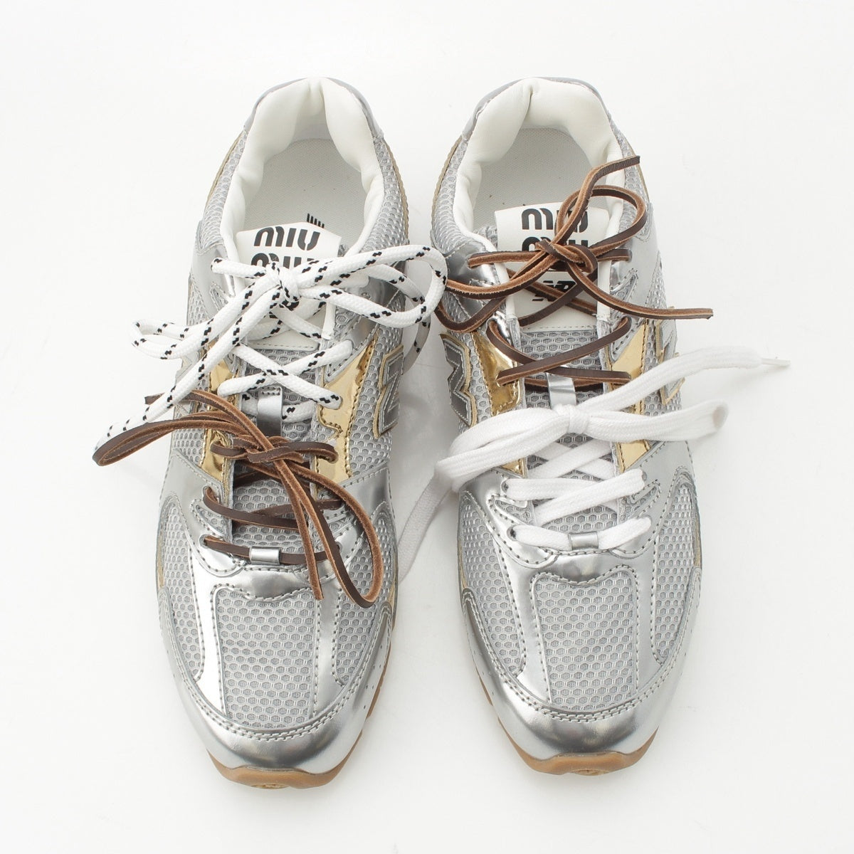 MIUMIU New balance 530SL Low top sneakers Silver gold 38 1/2