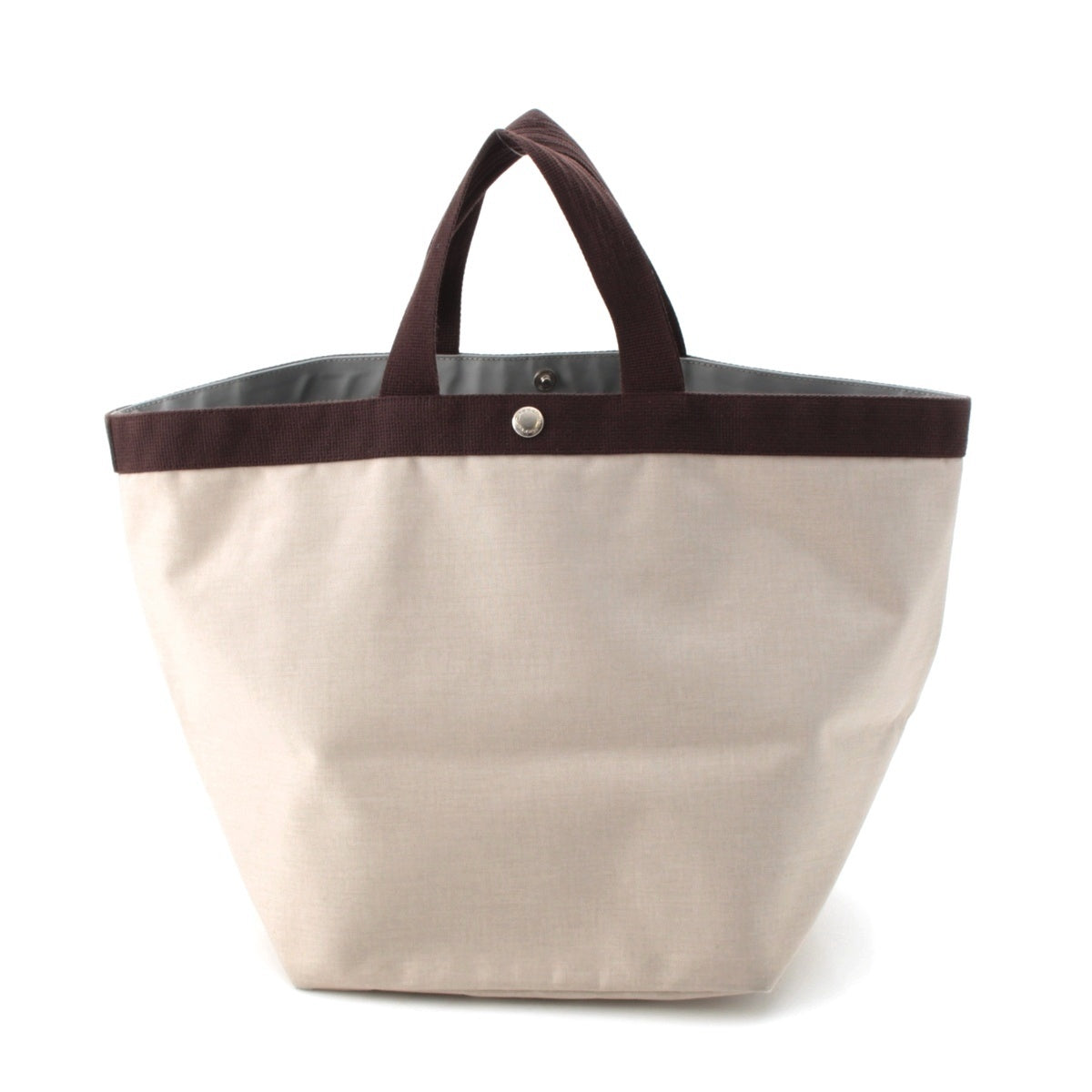 Herve Chapelier cordura boat shape Tote Bag 725C Mastic x mocha L