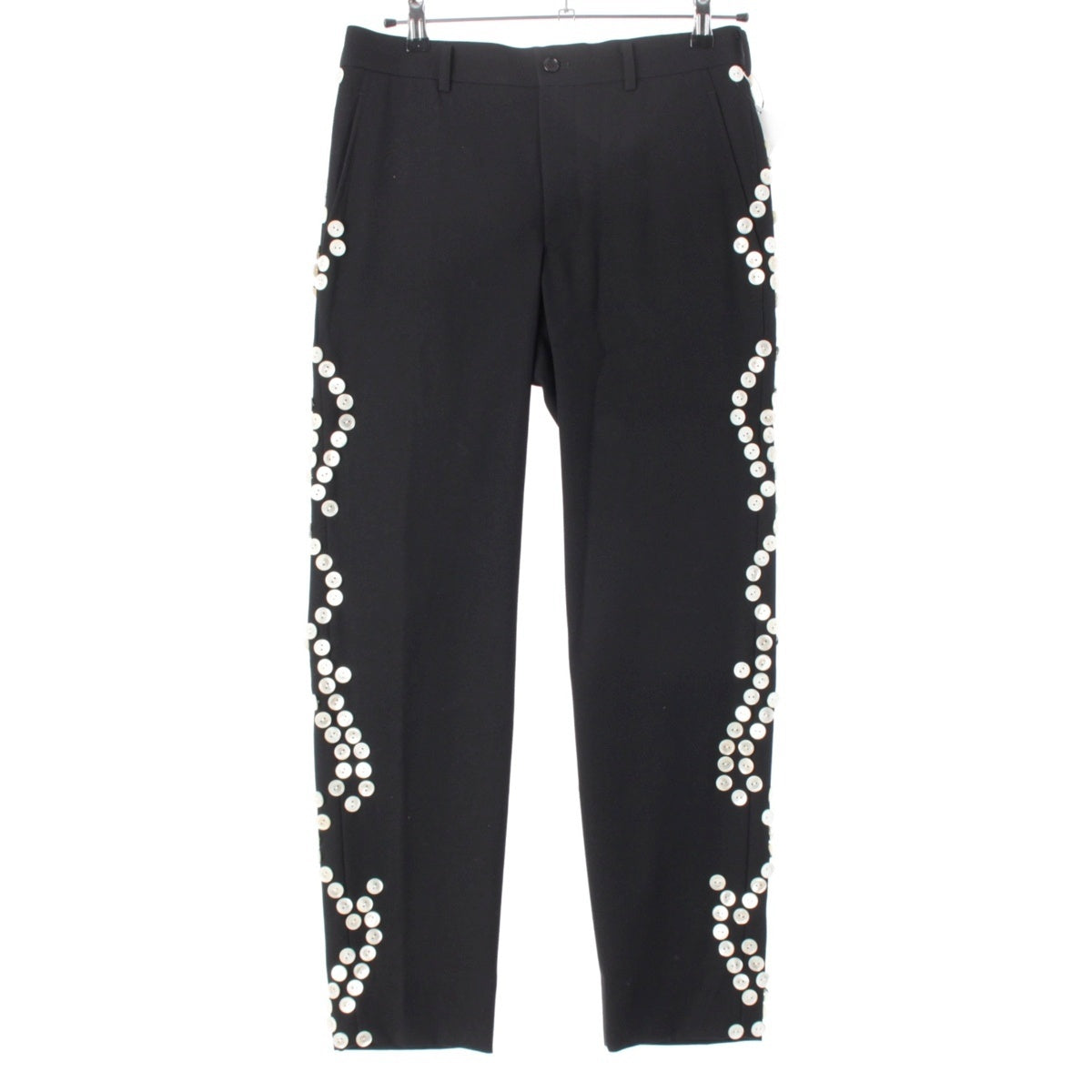 COMME des GARCONS HOMME PLUS wool Decorative button ornament Pants PN-P020 black XS