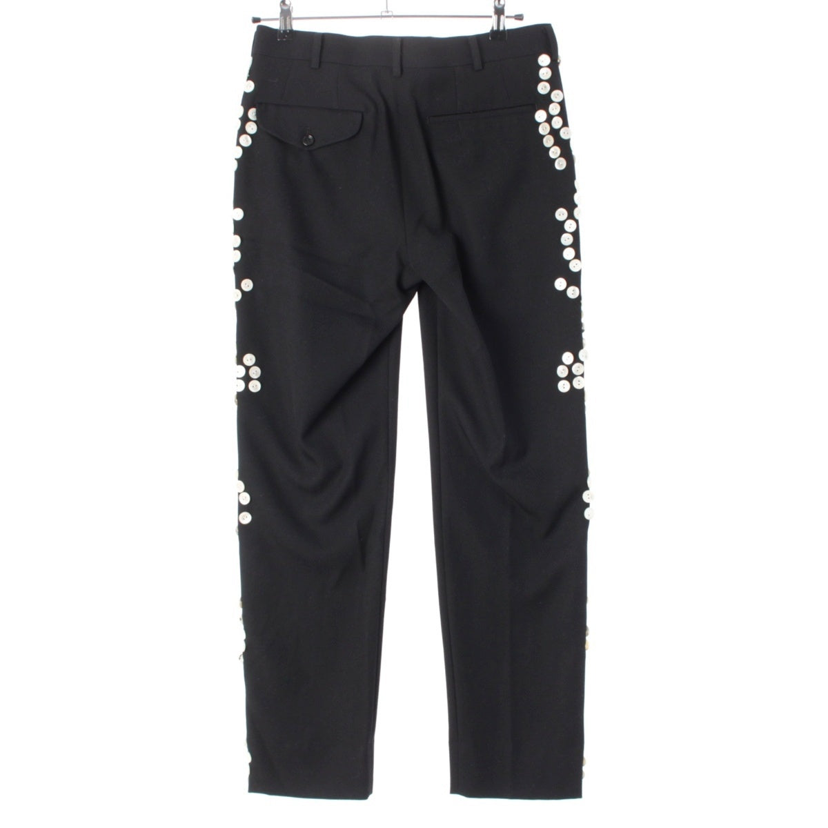 COMME des GARCONS HOMME PLUS wool Decorative button ornament Pants PN-P020 black XS