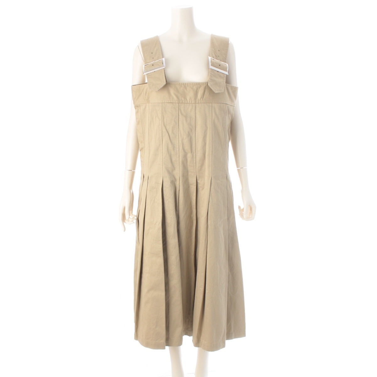COMME des GARCONS COMME des GARCONS cotton CommeCom Pleated Suspender Skirt one piece RO-A006 beige M