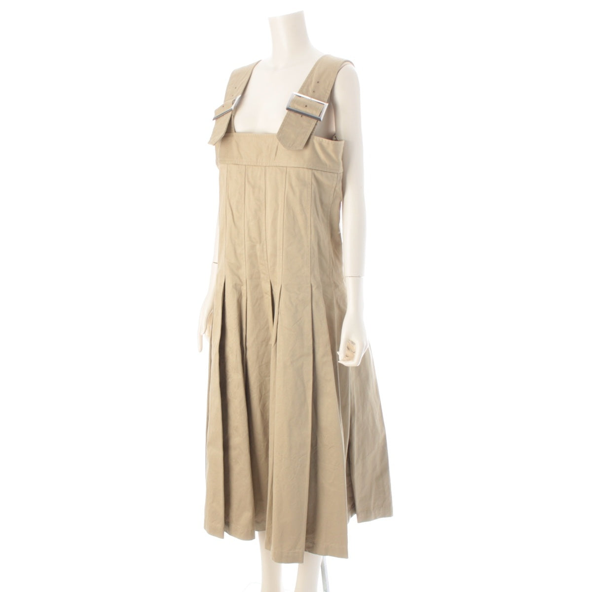 COMME des GARCONS COMME des GARCONS cotton CommeCom Pleated Suspender Skirt one piece RO-A006 beige M