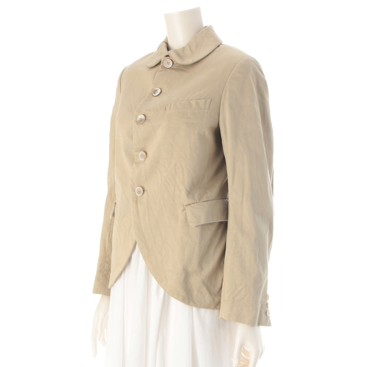 COMME des GARCONS COMME des GARCONS cotton Wrinkles processing round collar Jacket RO-J022 beige XS