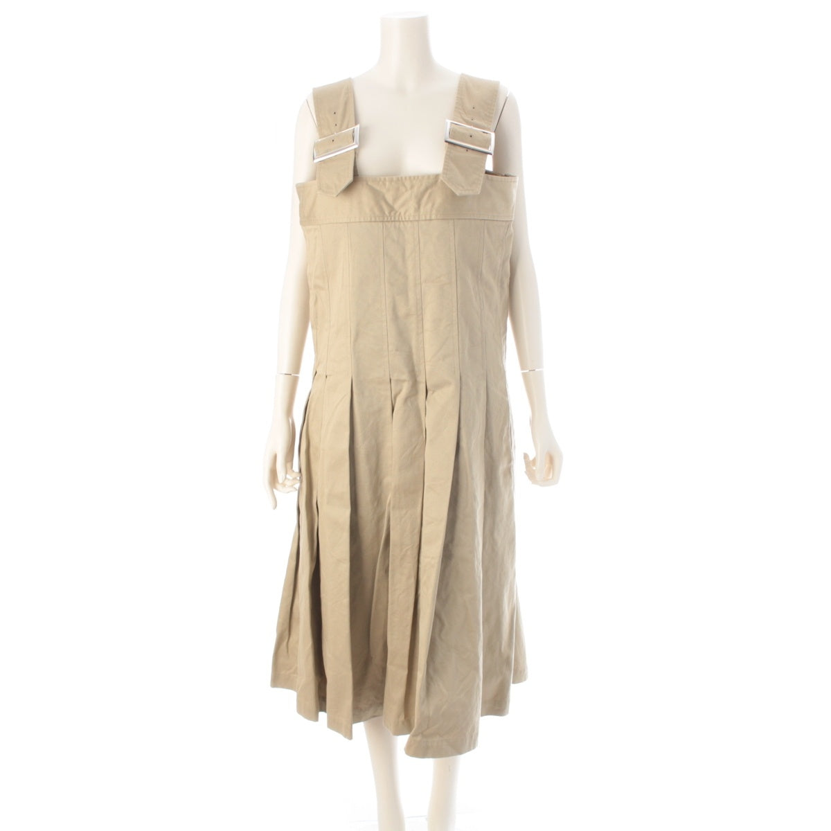 COMME des GARCONS COMME des GARCONS cotton CommeCom Pleated Suspender Skirt one piece RO-A006 beige S
