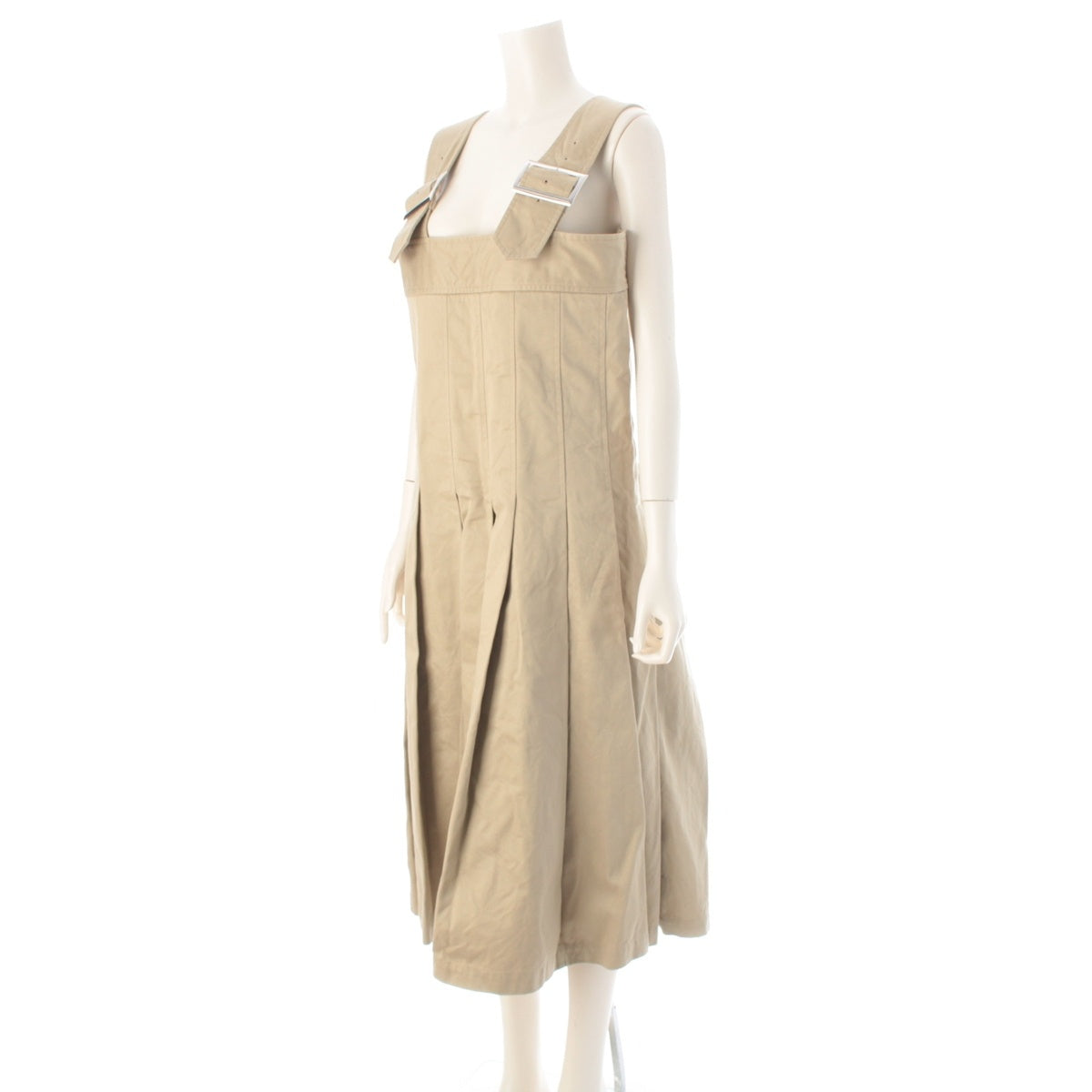 COMME des GARCONS COMME des GARCONS cotton CommeCom Pleated Suspender Skirt one piece RO-A006 beige S