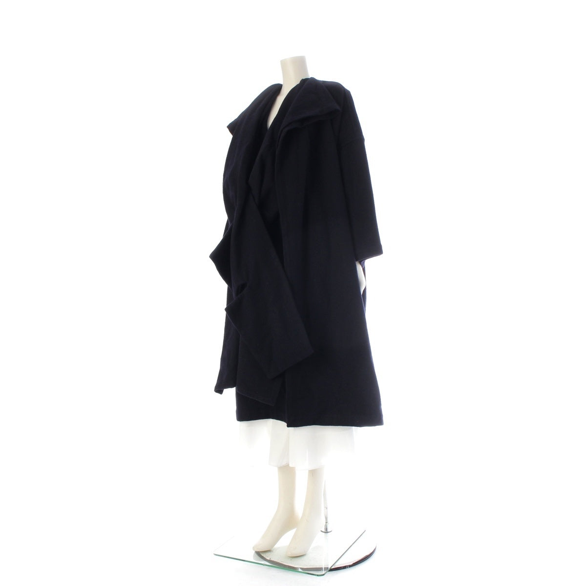 COMME des GARCONS Wool x nylon Initial deformation coat outer GC-080210 Navy