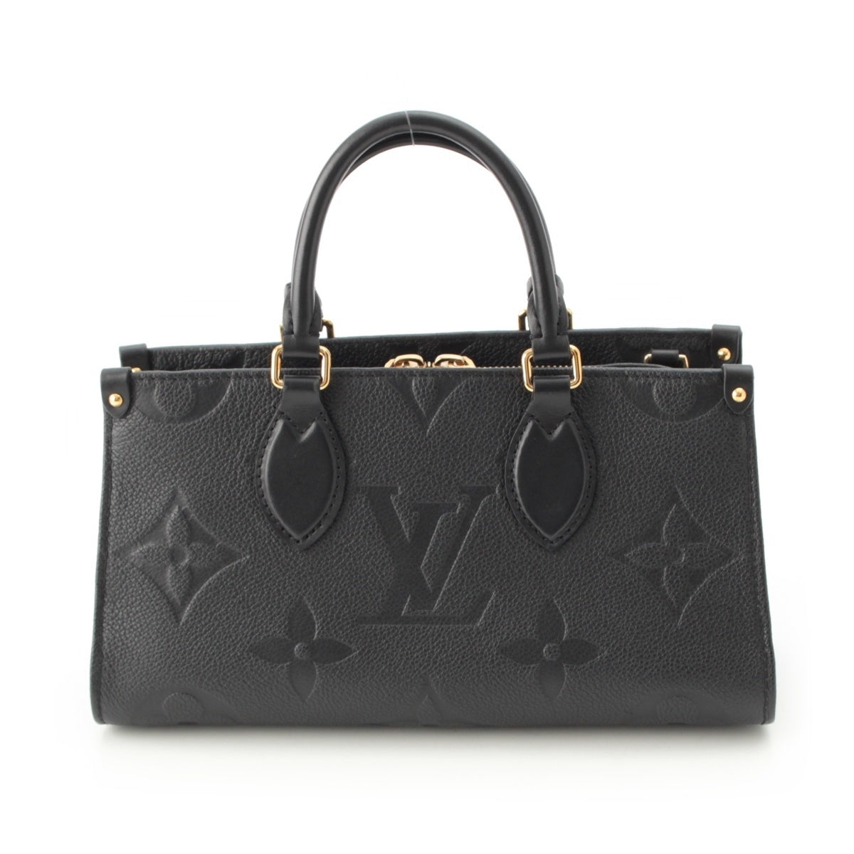 LOUIS VUITTON OnTheGo EastWest EW Monogram Empreinte Cowhide Chain strap, gold metal Handbag 2WAY Shoulder M23640 black