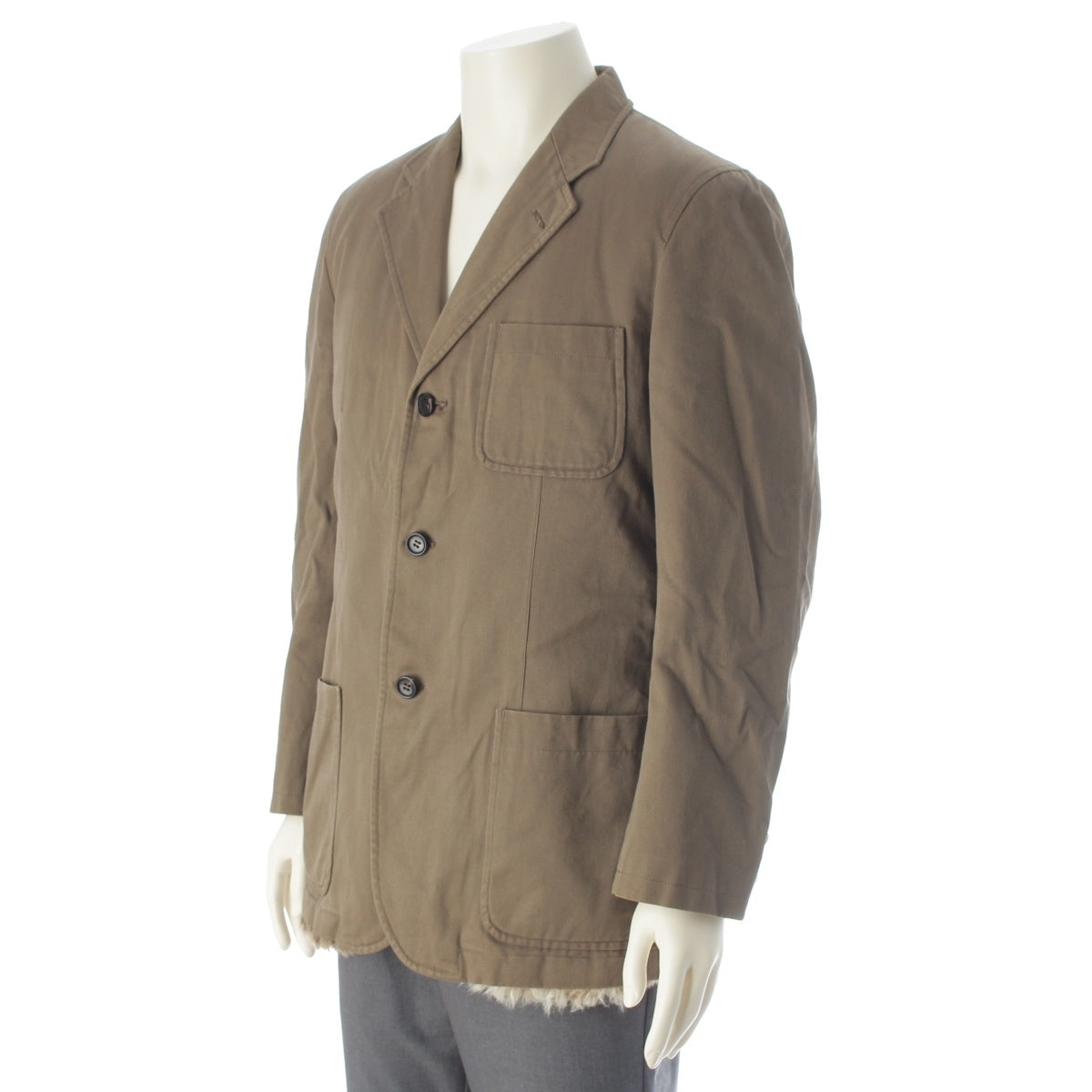 COMME des GARCONS HOMME Homme Lining fur tailored jacket Brown multicolor M