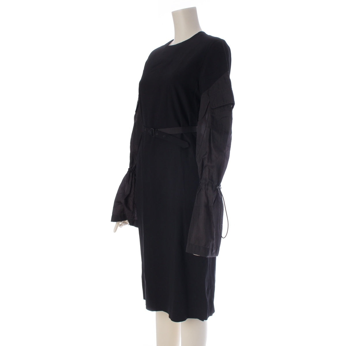 Maison Margiela Mixed materials docking one piece dress S51CU0040 black 38