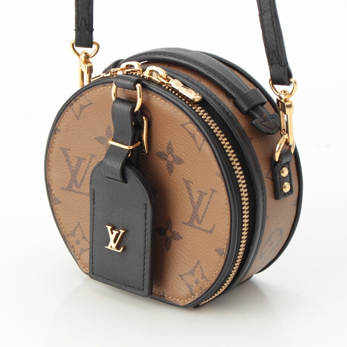 LOUIS VUITTON Monogram Reverse Mini Boîte Chapeau Shoulder Bag RFID response M68276 Brown