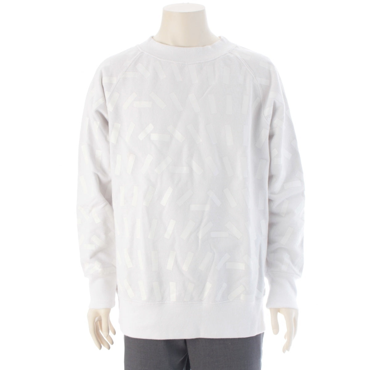Maison Margiela Tape Print Trainer sweat tops S29GU0074 white L