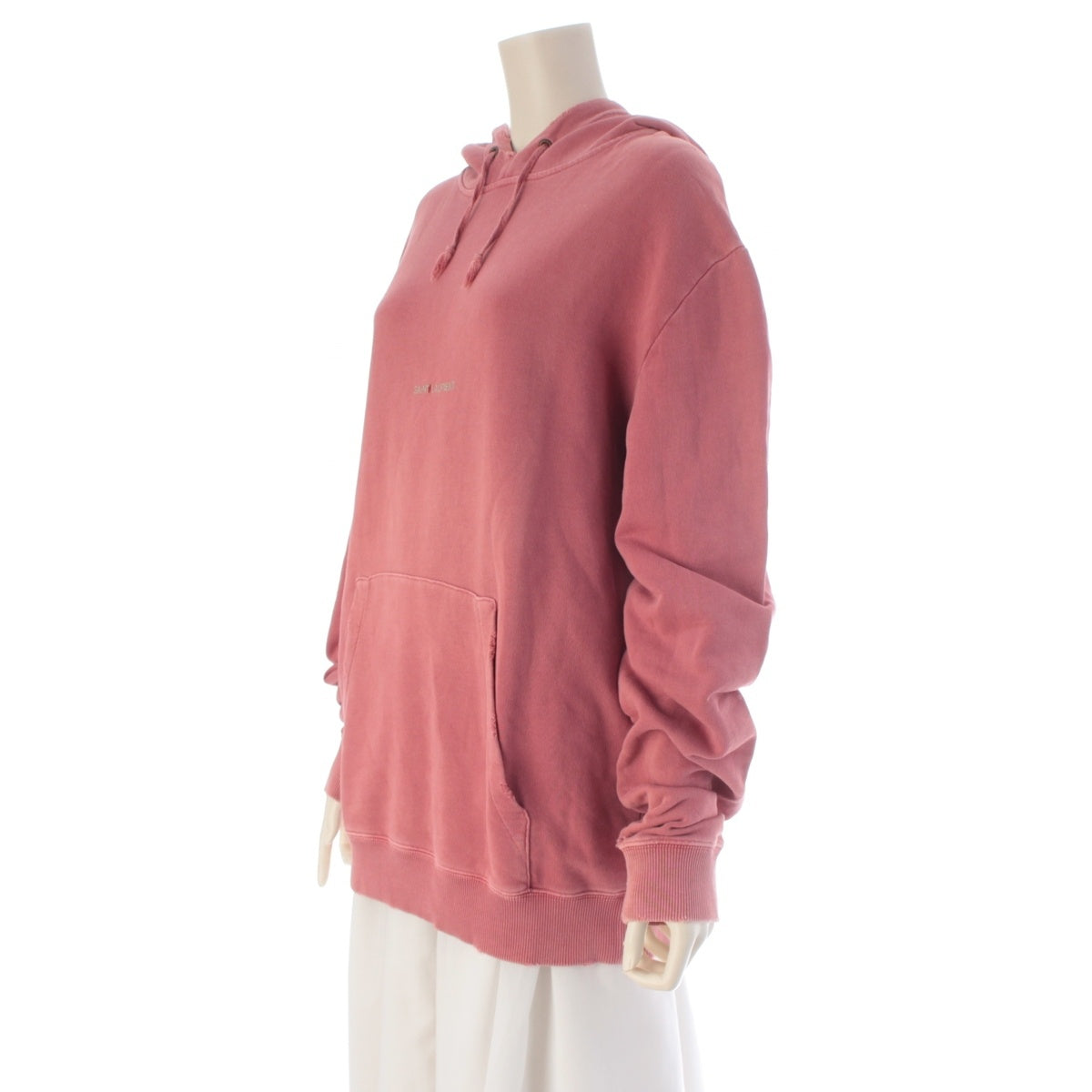 SAINT LAURENT Vintage-style front logo Parker tops 532119 pink M