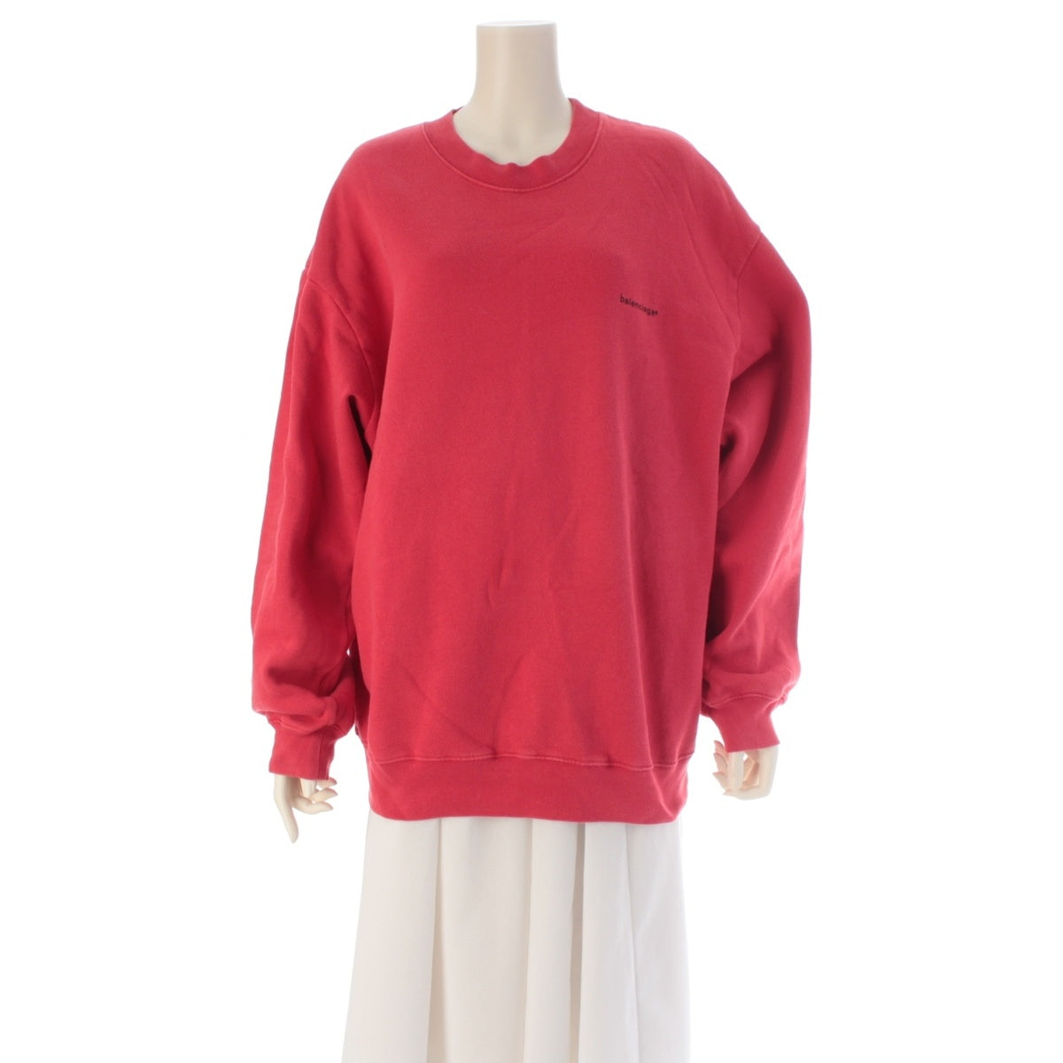 BALENCIAGA cotton Small logo sweat tops 508271 Red L