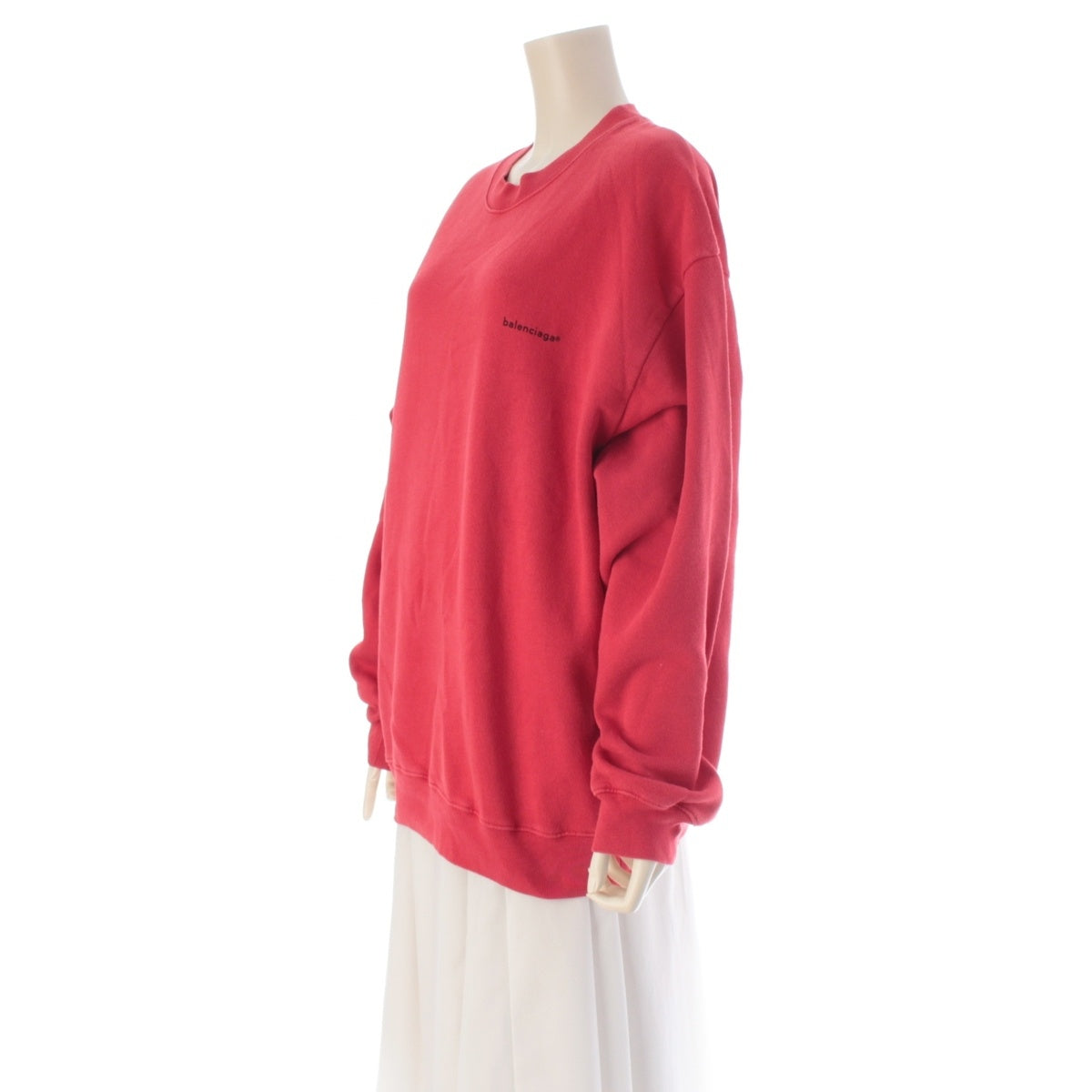 BALENCIAGA cotton Small logo sweat tops 508271 Red L