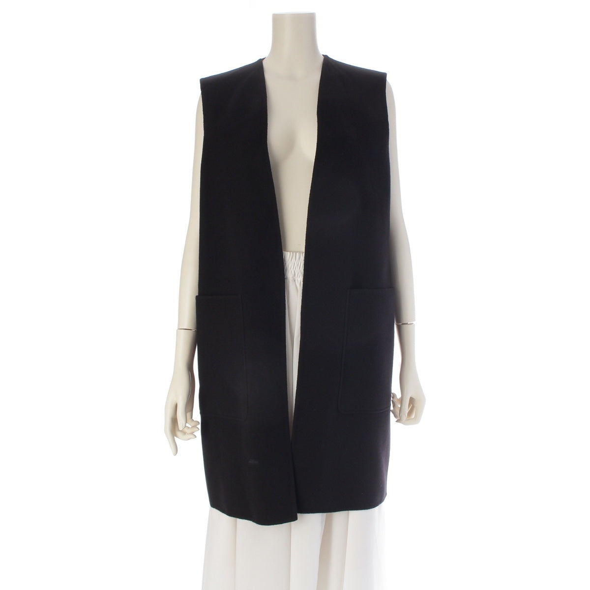 Loro Piana Manzoni 24 cashmere Long gilet Best black 38