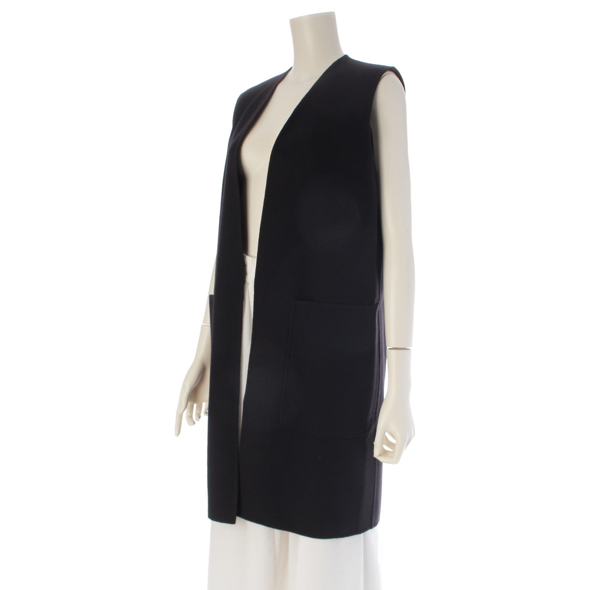 Loro Piana Manzoni 24 cashmere Long gilet Best black 38