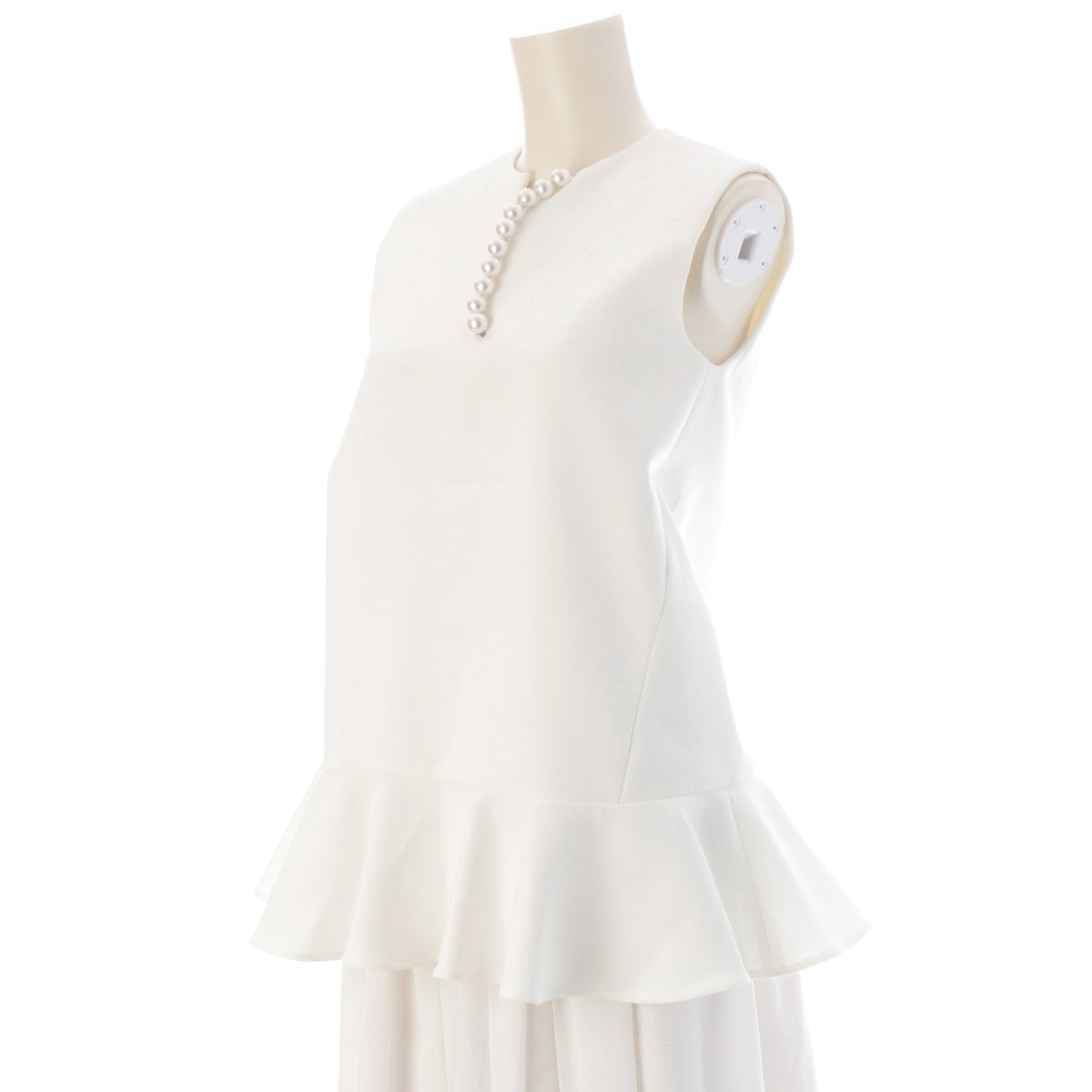 YOKO CHAN Pearl Sleeveless tops YCB-221-264 white 36