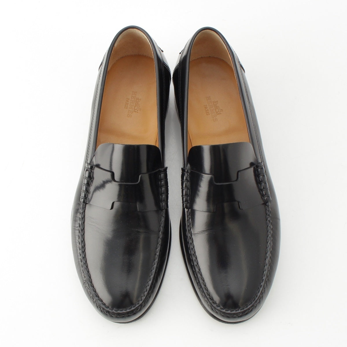 HERMES Kennedy leather Moccasin loafers 151424ZH black 40