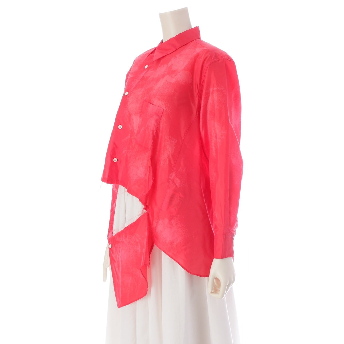 COMME des GARCONS Taffeta cutting twist Long sleeve shirt GP-B006 Red XS