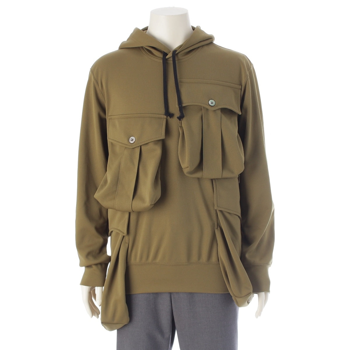 COMME des GARCONS HOMME PLUS Polyester jersey pocket design Parker PP-T008 khaki S