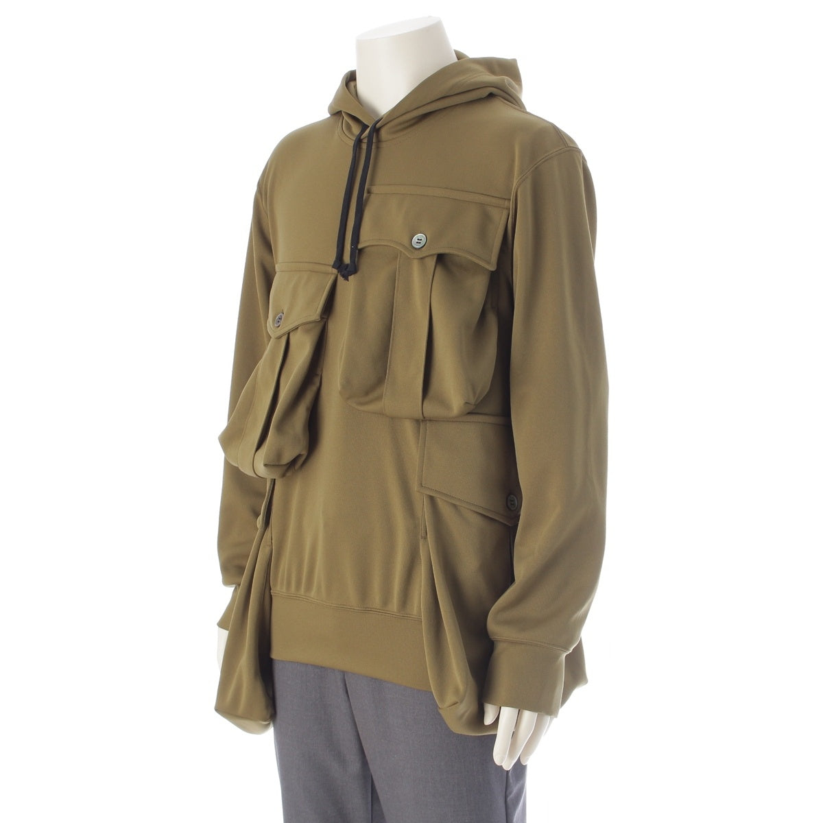 COMME des GARCONS HOMME PLUS Polyester jersey pocket design Parker PP-T008 khaki S