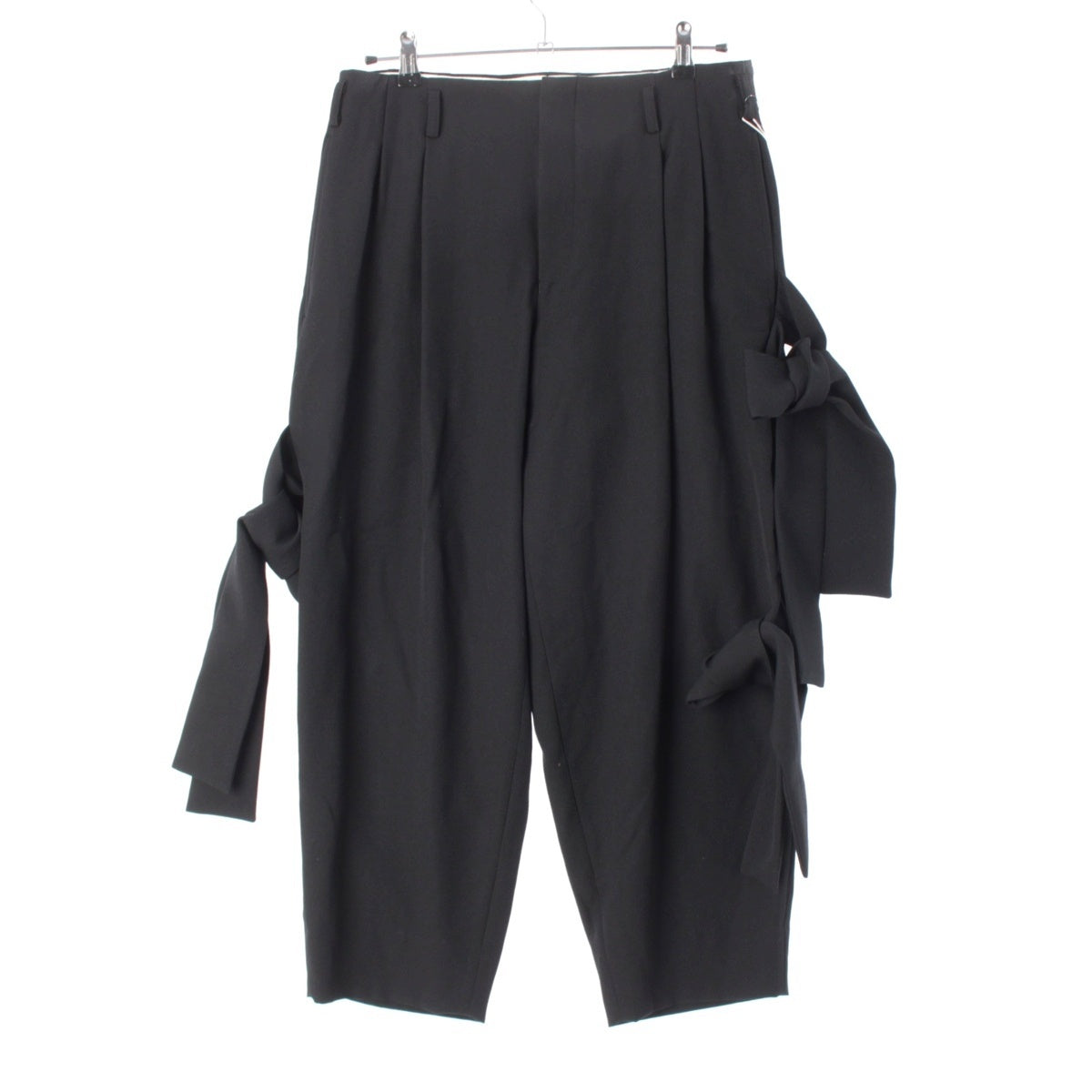 COMME des GARCONS HOMME PLUS Wool gabardine Side ribbon Pants Bottoms PO-P054 black XS