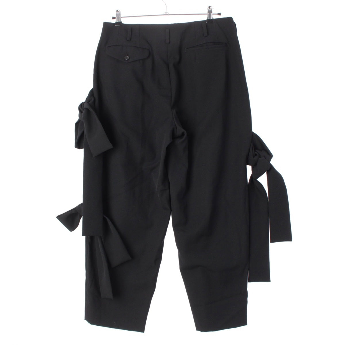 COMME des GARCONS HOMME PLUS Wool gabardine Side ribbon Pants Bottoms PO-P054 black M