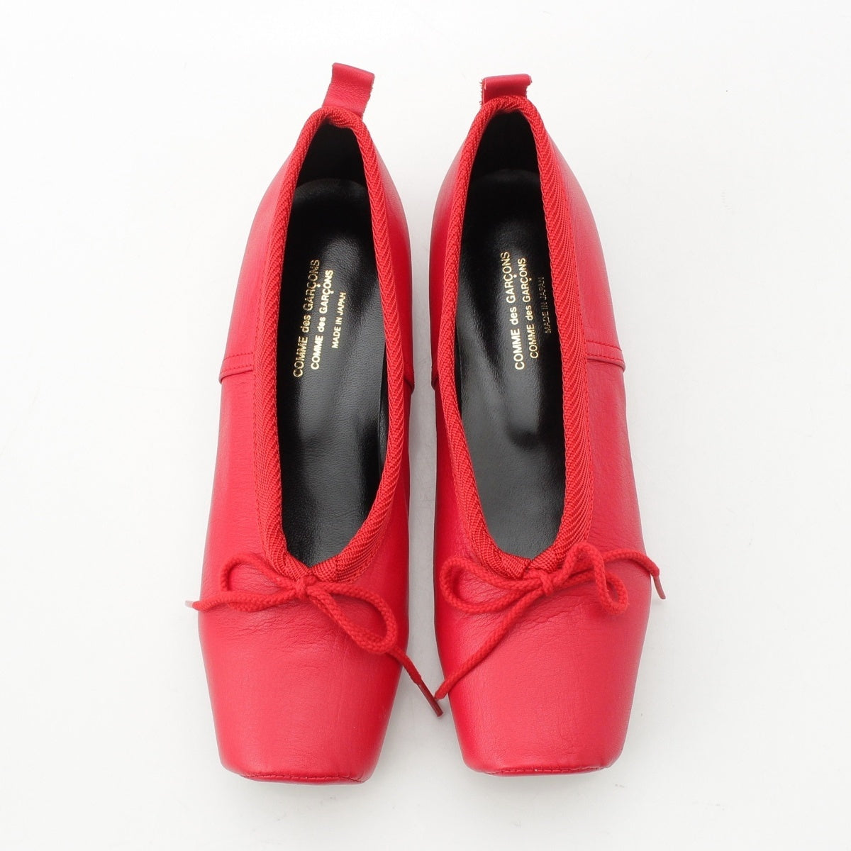 COMME des GARCONS COMME des GARCONS leather Comcom Ballet shoes RH-K101 Red 23