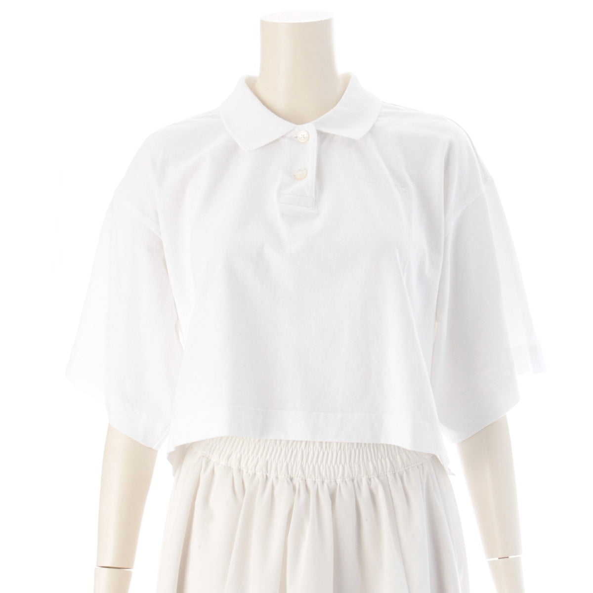 Alexander Wang cropped Polo shirt Short sleeve top white XS