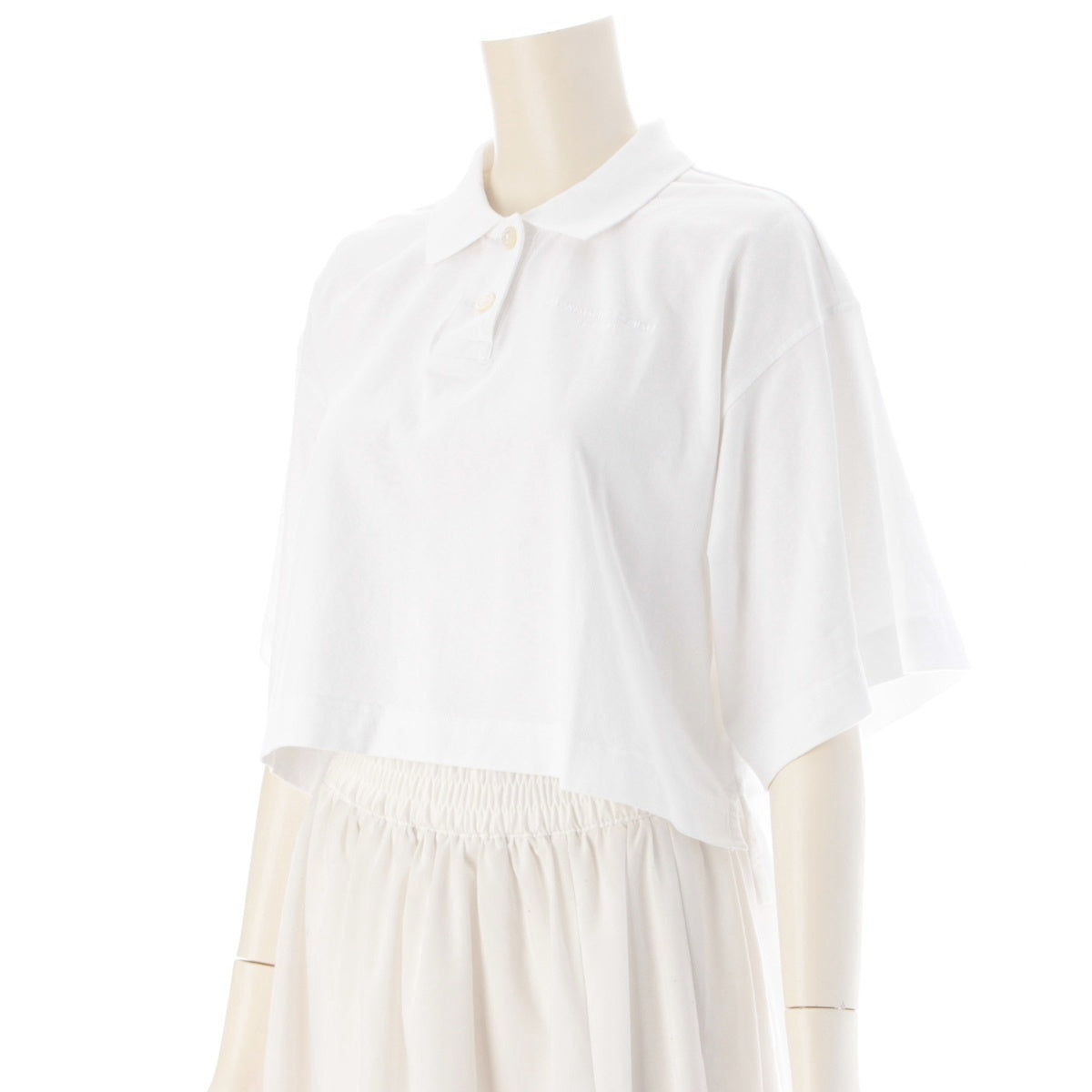 Alexander Wang cropped Polo shirt Short sleeve top white XS