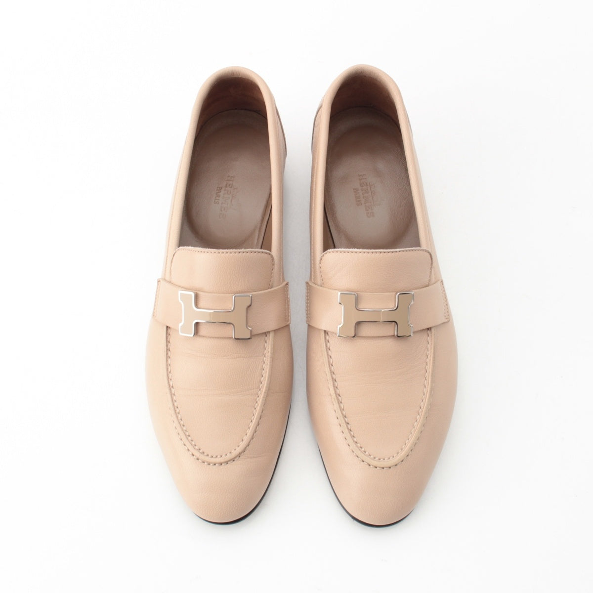 HERMES moccasin paris Constance loafers AF222066Z beige 37