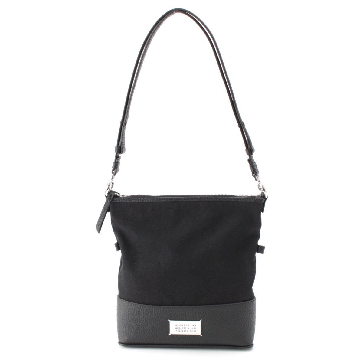 Maison Margiela 5AC Hobo Leather x canvas Tote Bag Shoulder Bag SB1WG0042 black