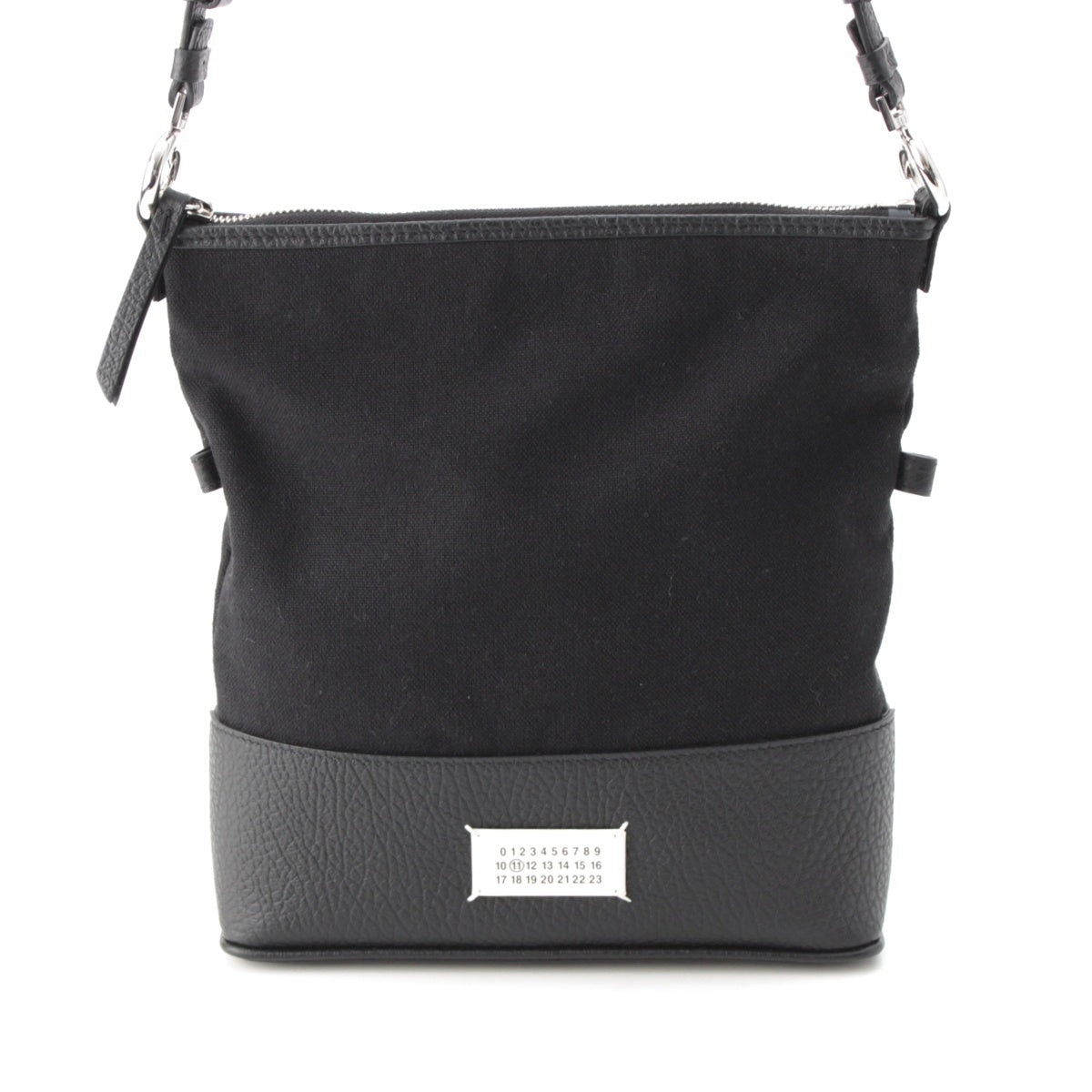 Maison Margiela 5AC Hobo Leather x canvas Tote Bag Shoulder Bag SB1WG0042 black