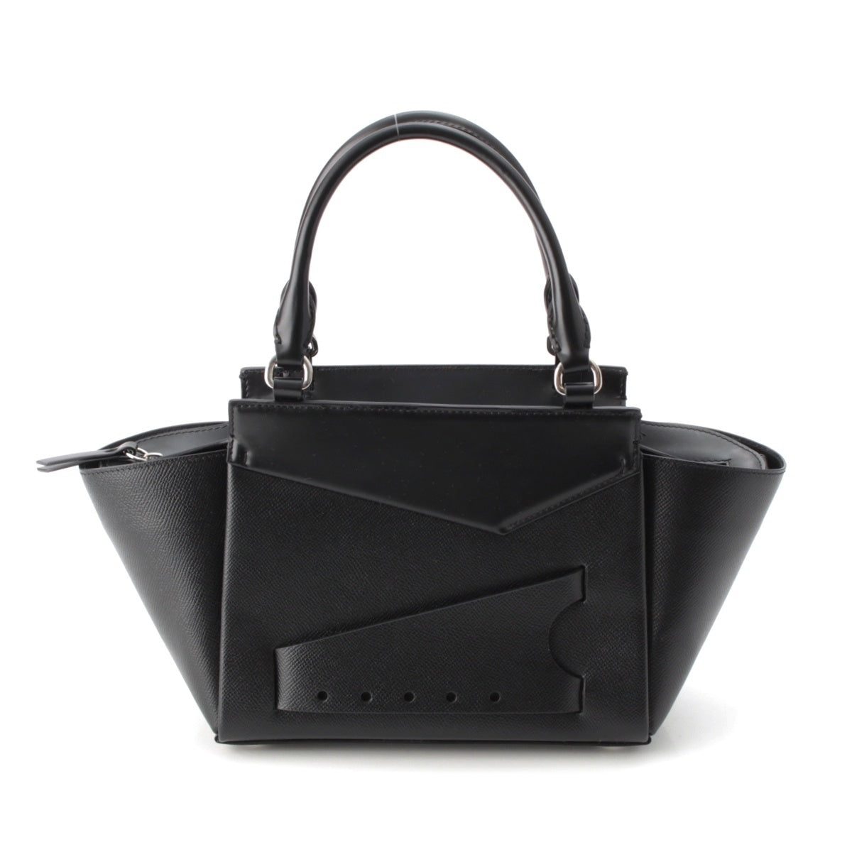 Maison Margiela leather Snatched Tote 2WAY Handbag black
